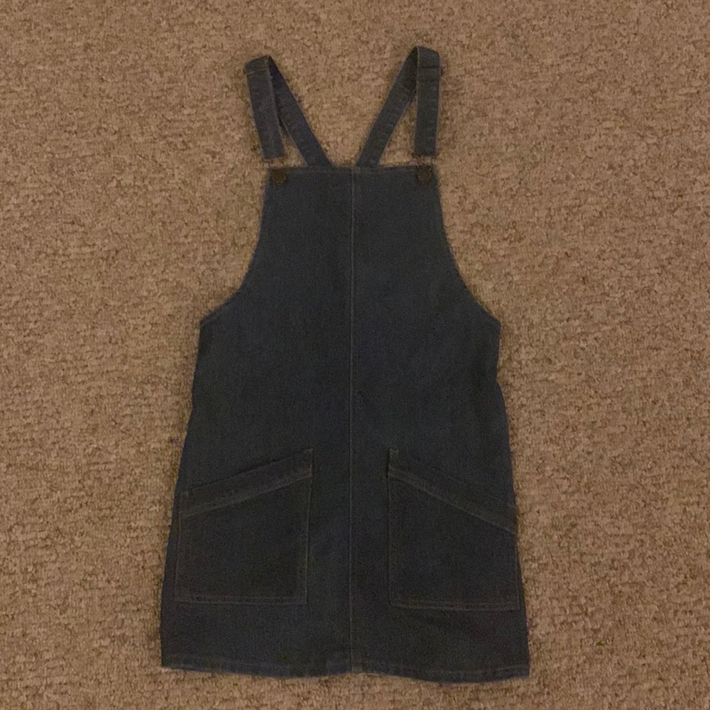 SO Kohl’s Size Small Junior’s Jean Jumper Dress, Dark Wash